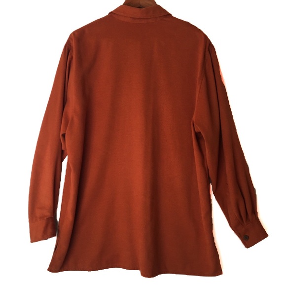 Como Long Sleeve Button Down Microsuede Shirt Sz14 - Picture 4 of 8